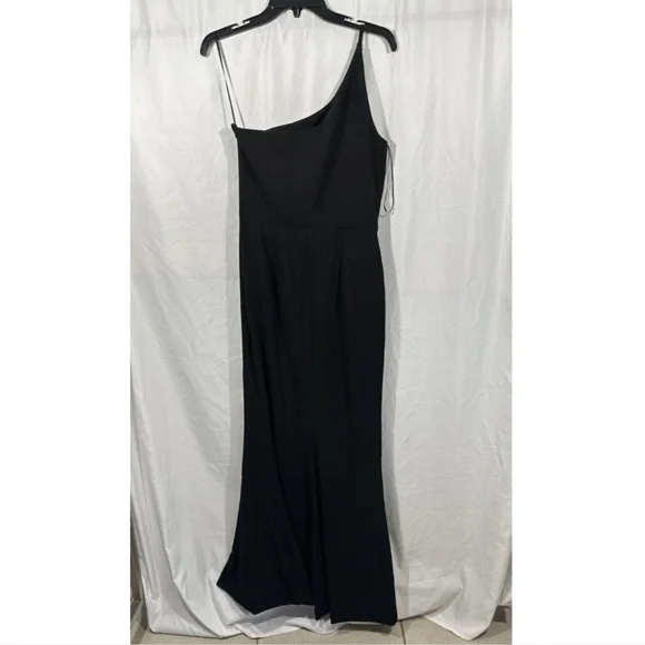 NEW‎ Dress the Population [ Medium ] Amy One Shoulder Crepe Gown in Black